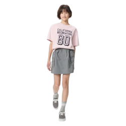 优衣库 483329 女童休闲迷你裙裤 青灰色 140cm