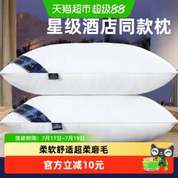 俞兆林 La Chapelle 拉夏贝尔 酒店枕头枕芯一对装 48*74cm 羽丝绒