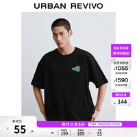 UR UR2026夏季新款男装潮流街头创意印花棉质圆领T恤UUV460089+