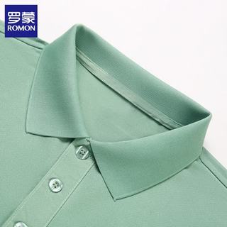 罗蒙 冰丝透气 翻领短袖T恤 藏青 XL