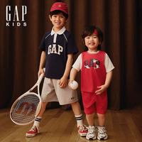 Gap/盖璞 吸湿速干 番茄酱色 150cm 儿童T恤短裤套装