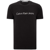 Calvin Klein Jeans 修身印花 太空黑 S 男士T恤