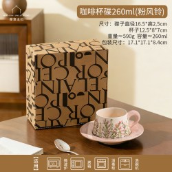 摩登主妇 咖啡杯碟高档精致对杯结婚新婚物套装马克杯子