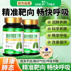 GREAT TREE 澳洲品牌肺槲皮素肺部清道夫保健品 63g(0.7g/片*90片)