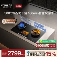 方太 家用嵌入式双灶5.2kW猛火煤气灶 定时防干烧可联动可调节尺寸02-TEK20-T天然气燃气灶 天然气