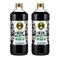 中坝 口蘑当鲜零添加酿造酱油180天1.08L*2特级薄盐生抽