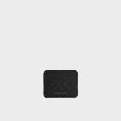 CHARLES & KEITH 女士撞色绗缝菱格迷你卡包 CK6-50680926-1