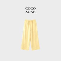 COCO ZONE 刘一一启程邂逅26夏款纯色直筒宽松休闲裤女