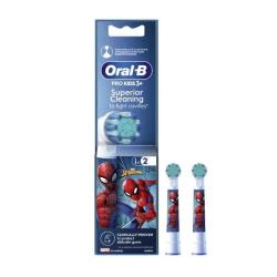 Oral-B 欧乐-B 儿童2只装通用替换刷头卡通软毛原装适用3-12岁电动牙刷头