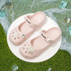 Hello Kitty 三丽鸥26年夏季新款居家拖鞋软底透气涉水青少年女童成人洞洞鞋