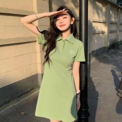 I.T it OP小清新甜美优雅舒适百搭通勤夏装女式翻领连衣裙