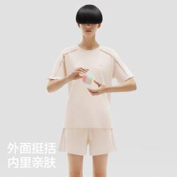 蕉内 棉棉521H睡衣女士春夏季华夫格短袖短裤棉感家居服情侣套装