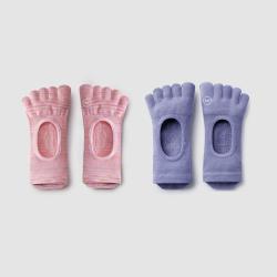蕉内 501DryPro7A抗菌五指瑜伽袜运动袜防滑袜子女夏季2双