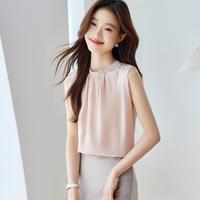 SRCR 16姆米真丝双绉~100%桑蚕丝背心女春夏高级感气质无袖上衣