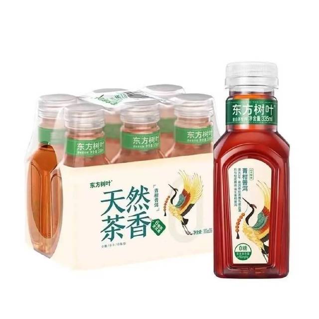 移动专享、移动端：农夫山泉 东方树叶青柑普洱 茉莉花茶 瓶/ 无糖茶饮料 335ml*6瓶