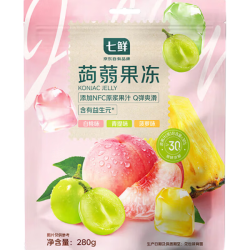 七鲜 蒟蒻果冻280g 混合口味 独立包装