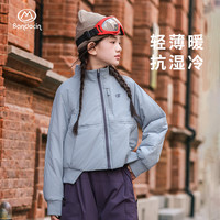 半度闲 轻薄棉服女童秋冬户外简约休闲防风立领时尚外套