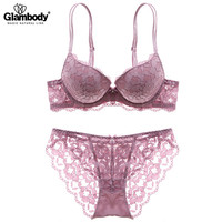 Glambody MAGIC NATURAL LINE 女士文胸内裤套装 842002 紫色 36/80B
