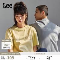 Lee LUT0098404LE 圆领字母印花 白色 M码 短袖T恤