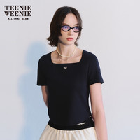 TEENIE WEENIE 小熊2024年夏季方领针织短袖正肩T恤（多款可选）