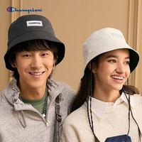 Champion 冠军2024秋季新款渔夫帽双面美颜帽情侣休闲男女潮流时尚 米白 均码