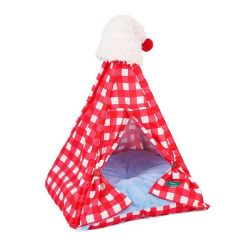 zeze 保暖宠物帐篷宠物屋猫窝半封闭可拆洗垫猫床四季通用泰迪狗窝