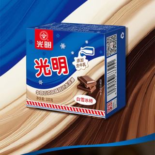 光明 牌 白雪冰砖100g*4块 牛奶巧克力味