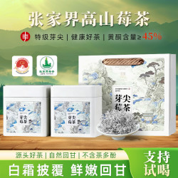 茗满江 张家界特级芽尖莓茶土家龙须藤茶办公室茶叶60g罐（送礼品袋）