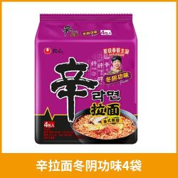 农心 辛拉面香辣鸡肉味方便面 125g*4袋