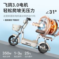 飞鸽 小型轻便新国标电动自行车 晴空蓝 车架款