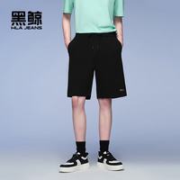 海澜之家 旗下黑鲸休闲中裤男夏直筒短裤男裤子男