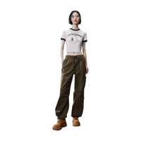 URBAN REVIVO UYY460066 趣味印花修身圆领女士T恤