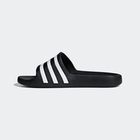 adidas 男鞋女鞋情侣款26春夏季新款防滑凉鞋一字拖沙滩游泳户外休闲拖鞋 F35543 黑白 36.5