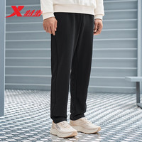 特步 男子针织运动长裤 保暖 正黑色 XL