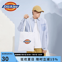 Dickies 男女帆布袋 logo印花通勤公文袋购物袋 DK010511 白色