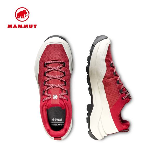 PLUS会员：MAMMUT Sertig III  GTX 男士徒步鞋 红白拼色
