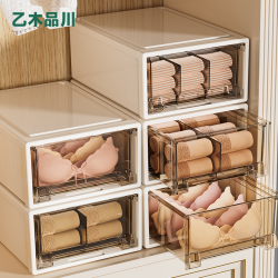乙木品川 家用升级版 抽屉式衣物收纳箱 透明色