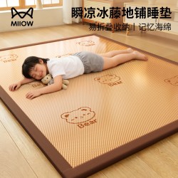 猫人 A类加厚冰丝凉席地垫180x200cm睡觉打地铺垫家用床垫睡垫榻榻米垫