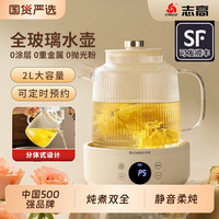 志高 养生壶炖煮一体全玻璃煮茶壶纯玻璃办公室小型家用烧水恒温壶