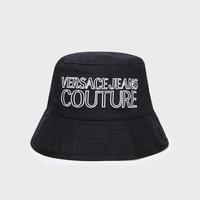 VERSACE JEANS COUTURE 范思哲黑白刺绣字母纯棉渔夫帽