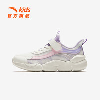 安踏 儿童网面透气魔术贴软底缓震跑鞋