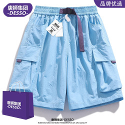 DESSO 唐狮集团 男士多口袋工装短裤