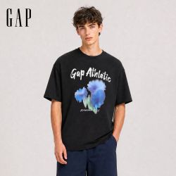 Gap 男女装2026春季新款纯棉logo印花宽松短袖T恤休闲上衣854284