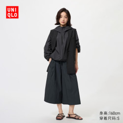 优衣库 486328 阔感裙裤 黑色 L 女士休闲裤