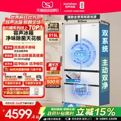 容声 方糖系列 BCD-515P60FZNAD 风冷法式多门冰箱 515L 机皇白