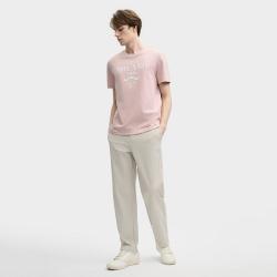 FILA 男装男式T恤运动时尚简约基础日常休闲百搭圆领针织套头短袖上衣