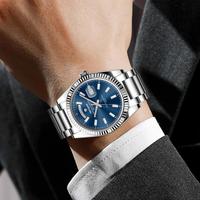 navigare 意大利小帆船双显商务男士石英表金属钢带手腕表时尚防水合金
