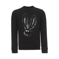 限尺码：Armani Exchange 男士新潮摩登烫金logo纯棉长袖卫衣