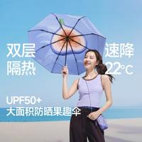蕉下 双层隔热伞黑胶防晒伞女防紫外线遮阳晴雨伞两用