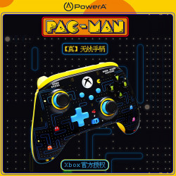 PowerA 吃豆人Xbox游戏手柄 PC Steam Xbox主机 无线控制器 夜光